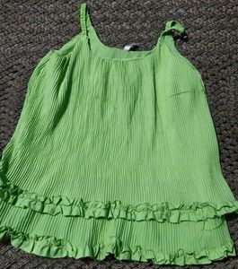 Lime Green Ruffled Camisole Top