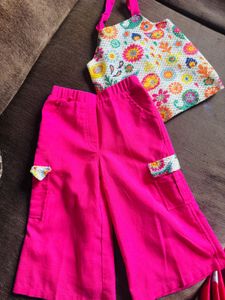 Girls Paisley Pink Pants & Top Set