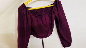 Chic Ruched Long Sleeve Crop Top