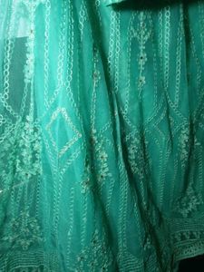 Stunning Green Embroidered Lehenga Choli Set