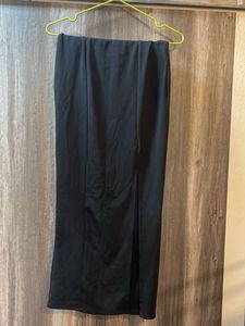 Black long Pencil Skirt with Slit