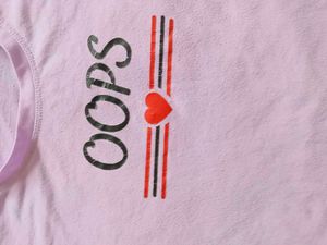 Oops Graphic T Shirt Lavender Color