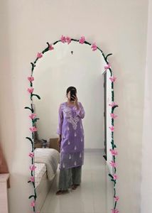 Lavender Embroidered Kurta Set