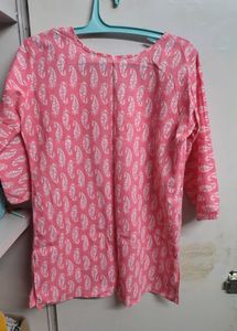 Pink Paisley Print Tops And Tunic
