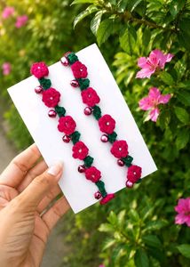 Handmade Floral Anklets with Bells
