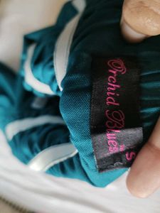 Teal Strappy Culottes trousers