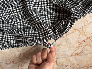 Chic Houndstooth Button-Up Shirtdress