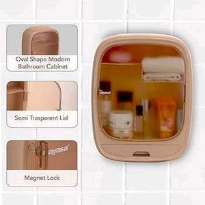 Nayasa Oval Bathroom Cabinet – Sleek &amp; Organized.