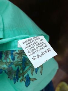 Mint Green Printed Kurta (Women's)