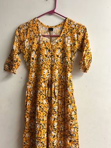 Vibrant Yellow Floral Maxi Dress