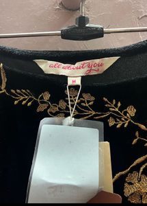 Black Velvet Kurta with pant