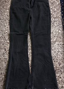 Grey Flared Jeans