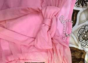 Sheer Pink Bow Detail Top