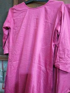 Pink Embroidered Kurta Set with Dupatta