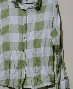 Green Checkered Long Sleeve Shirt