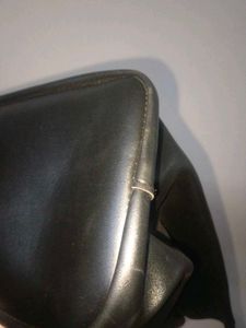 Chic Black Faux Leather Tote Bag