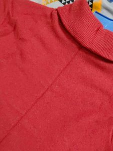 Women's Red Turtleneck Sweater