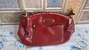 Esbeda Red Leather Handbag
