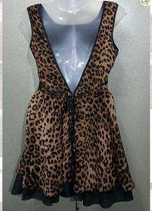 Chic Leopard Print Mini Dress