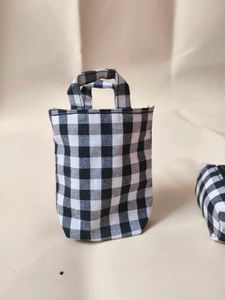 Gingham Scrunchie, Pouch &amp; Mini Bag Set
