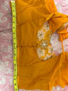 Yellow Ruffle Saree