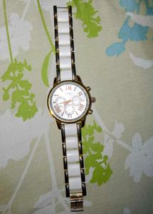 Guess Gold &amp; White Watch