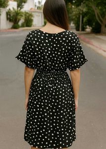 Chic Polka Dot Midi Dress