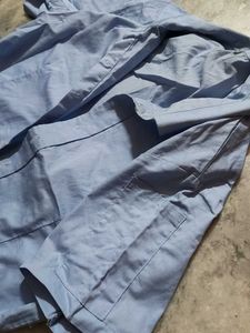Blue Short Sleeve Collared Shirt