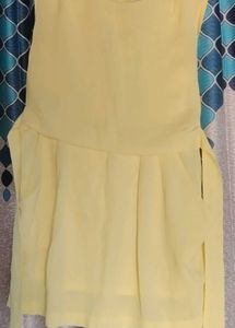 Women's Yellow Frock with pockets
