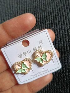 Cute Heart Butterfly Earrings