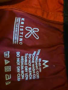 Red Patterned Cotton Shorts