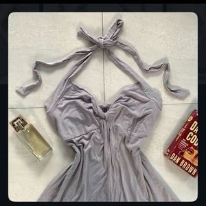 Gray Halter Neck Mini Dress⭐️