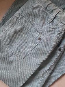Greenish grey Corduroy Pants / capris