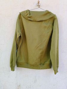Women Olive Green  Sweatshirt
