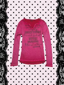 Y2K Graphic Henley long sleeve
