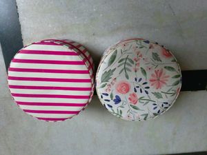 Cute Round Jewelry/Accessory Cases (Set of 2)
