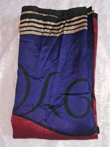 Vibrant Geometric Print Saree ( without blouse )
