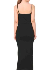 'M' Size Sleek Black Bodycon Midi Dress