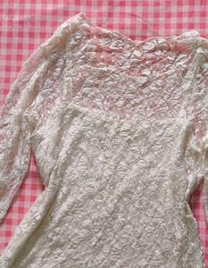white lace top