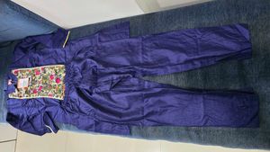 Elegant Navy Kurta Set with Embroidery
