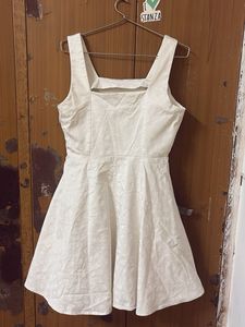 White Fit &amp; Flare Mini Dress