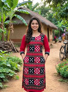 ❤️ Pure Sambalpuri Cotton Kurti ❤️