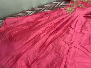 Elegant Pink Embellished Ethnic Gown
