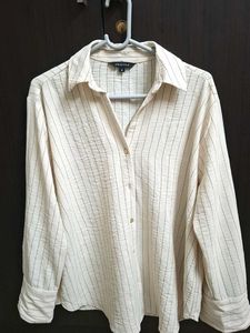 Westside Striped Button-Down Crinkled Look Shirt