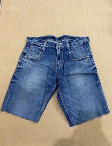 United Colours of Benetton Men's Blue Denim Shorts