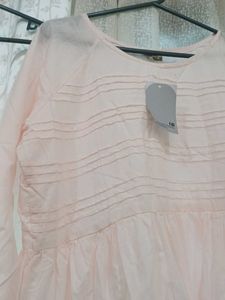 Light Pink Tiered Midi Dress