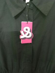 SHIRT SHORT DRESS BLACK
