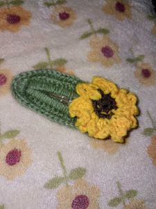 🌻Crochet Sunflower Hair Clip🌻