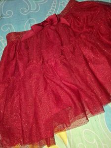 Sparkly Red Tulle Skirt