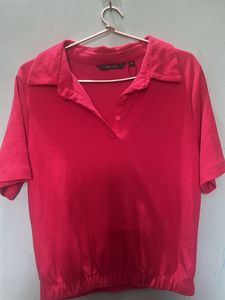Vibrant Pink Collared Polo T-Shirt